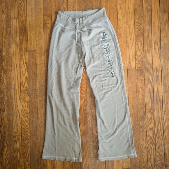 Vintage Y2k Harley Davidson Wide Leg Sweatpants - Picture 1 of 6